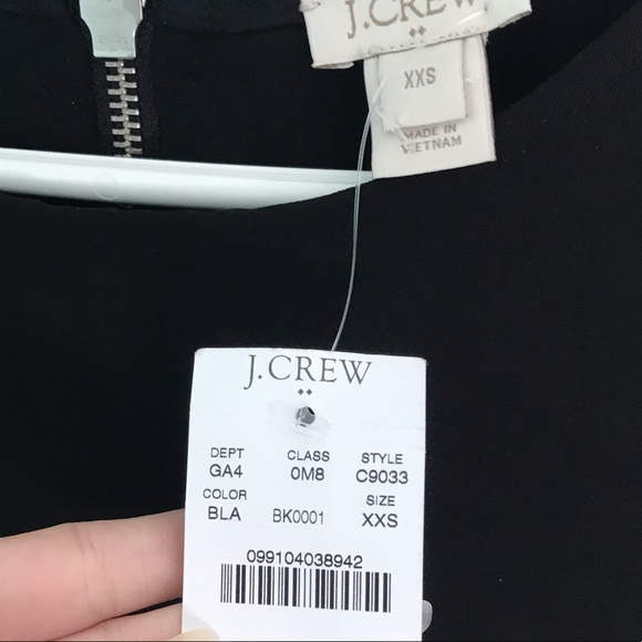 NWT J. Crew Faux Leather Pocket TShirt Dress XXS - Picture 6 of 11